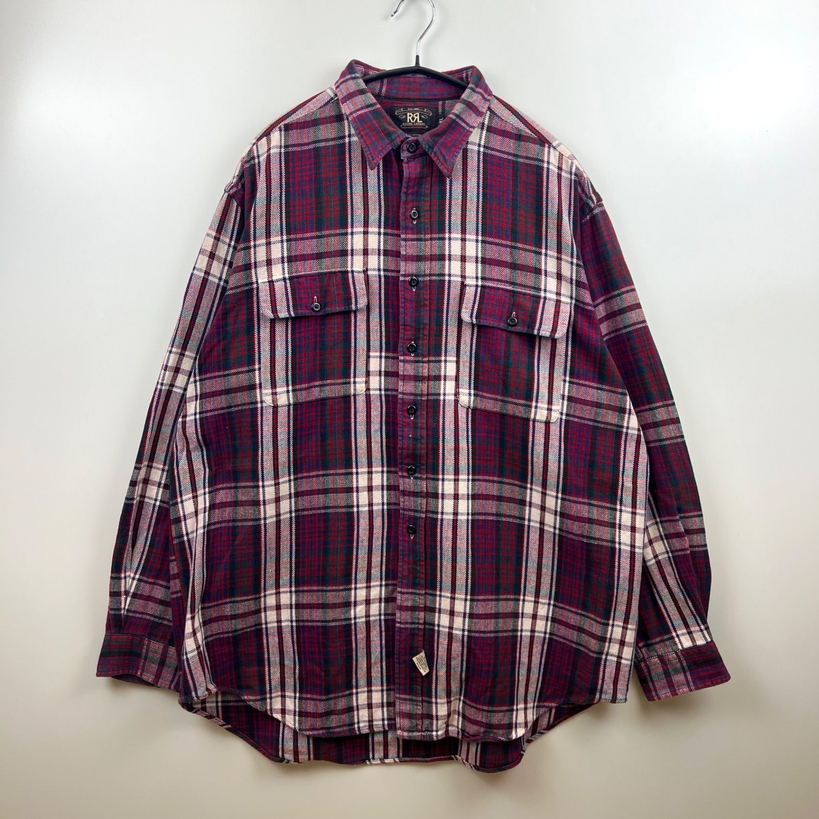 RRL RALPH LAUREN 90s VTG flannel shirts XL ダブルアールエル