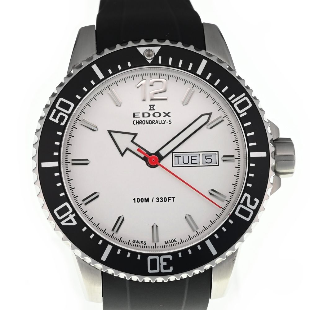 エドックス EDOX 84300 クロノラリーS デイデイト クォーツ メンズ L 137383