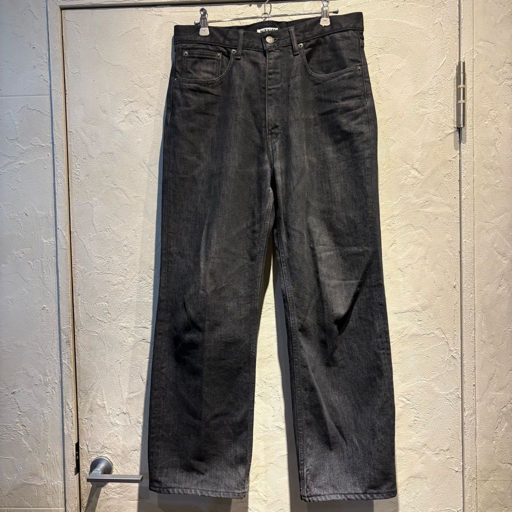 美品　 AURALEE A20AP01DM デニムパンツ ブラック 32 AURALEE オーラリー HARD TWIST DENIM 5P PANTS デニムパンツ