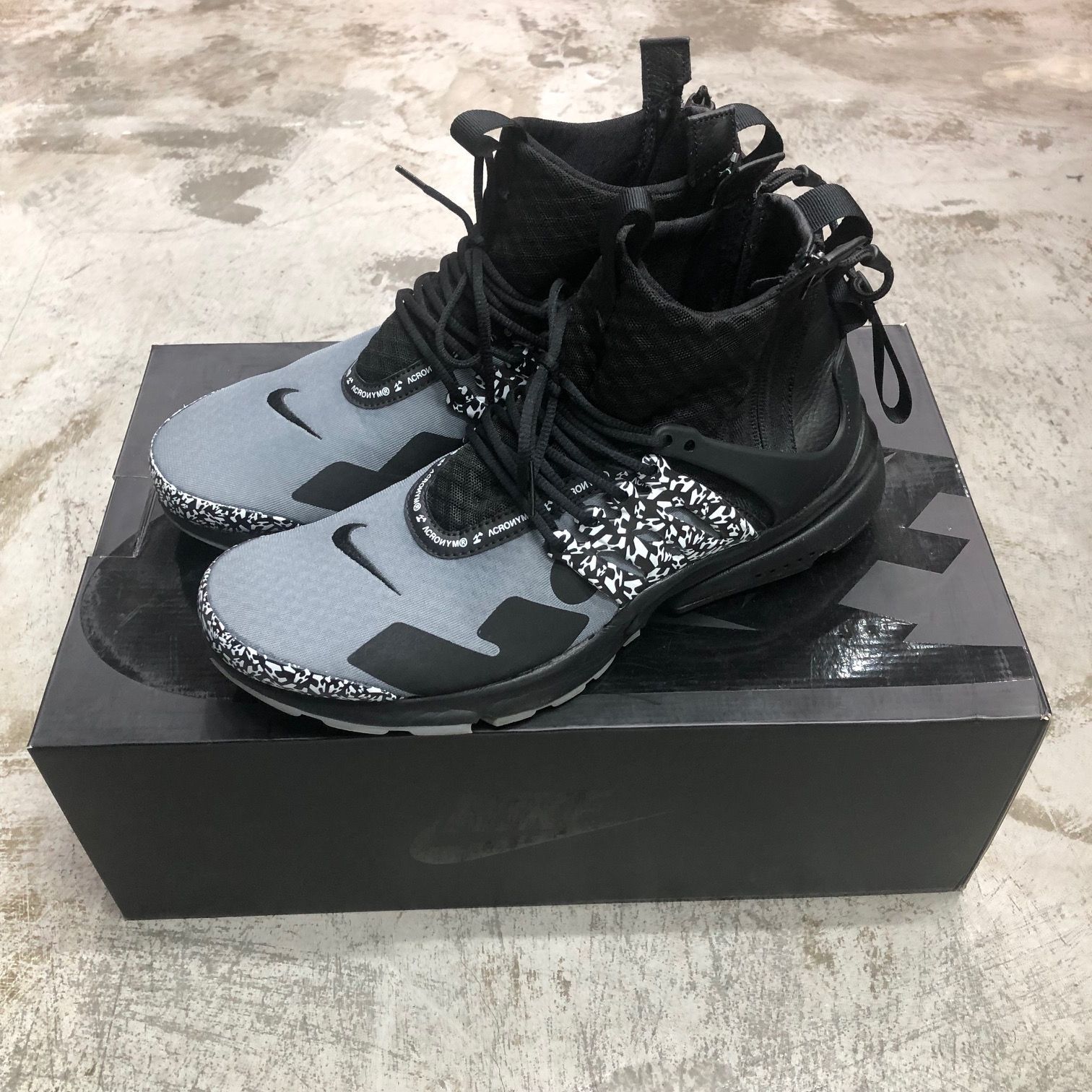 ACRONYM NIKE Air Presto Mid Cool Grey Black AH7832 001 28cm 78291A1