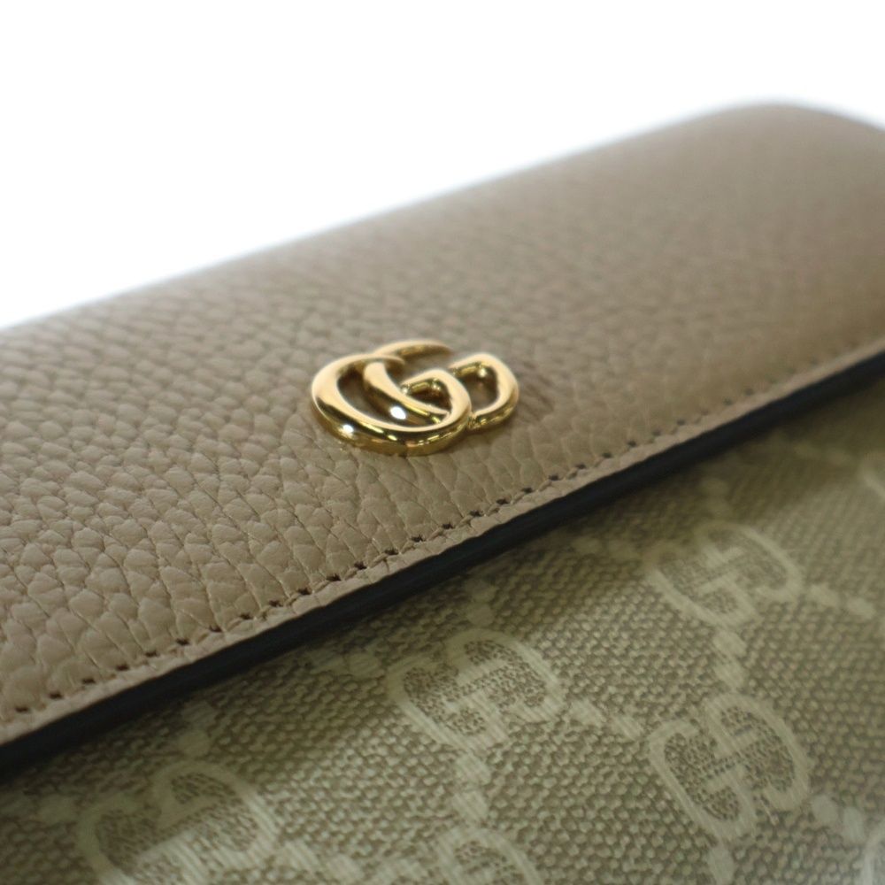 グッチ GGスプリーム ロングウォレット GUCCI】グッチ GGスプリーム Wホック 212104 長財布レディース