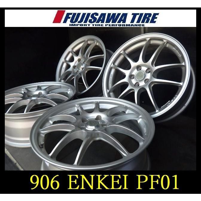 【906】◆ENKEI PF01◆18x7J 5穴 PCD100 +48◆4本◆プリウス　86など