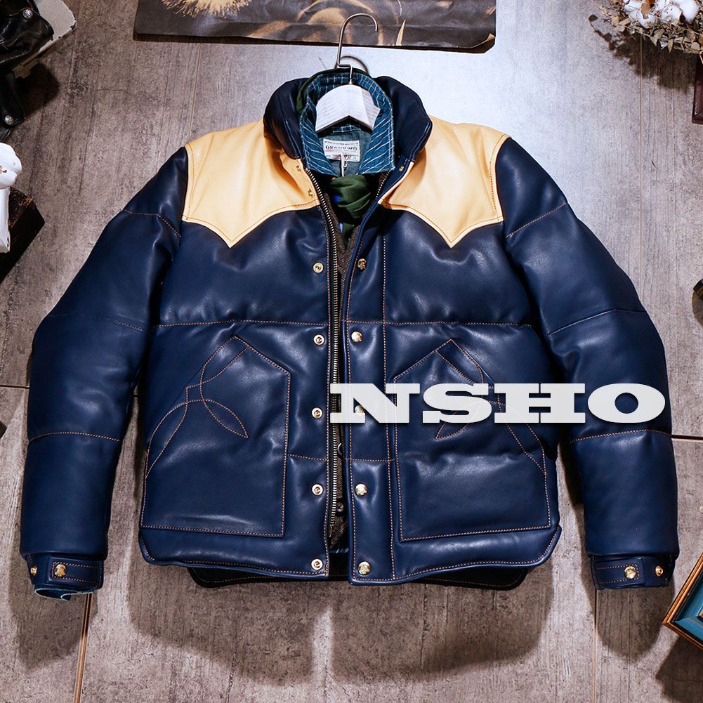 数量限定 超豪華 最上級カウハイド  イタリアンレザー ダウンジャケット 牛革 数量限定 超豪華 最上級カウハイド HERO イタリアンレザー ダウン