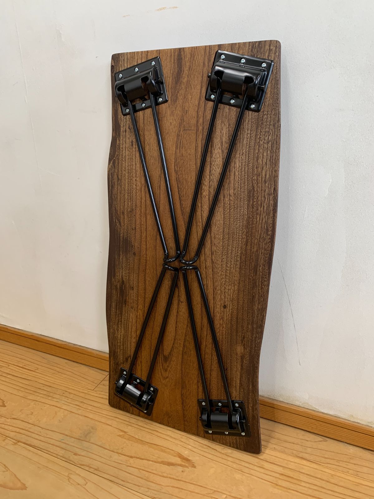 ケヤキ 欅 折り畳みテーブル 68cm ローテーブル ちゃぶ台 [T129