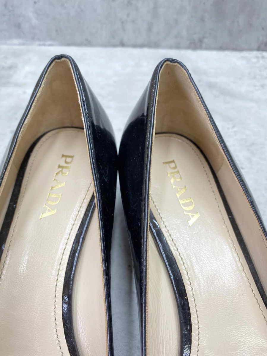 プラダ エナメル パンプス PRADA ピンク エナメル パンプス
