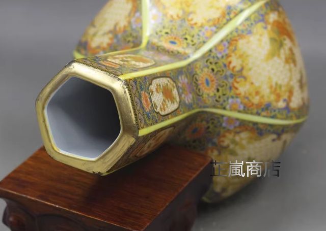 雍正琺瑯彩六方天球 景徳鎮 陶磁器 装飾品 現代工芸品 美術品