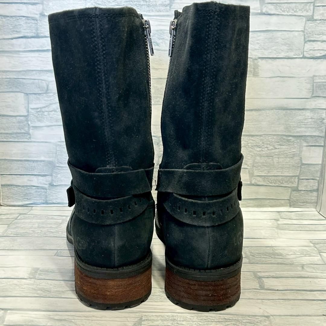 UGG Australia エンジニアブーツ ブラック サイドジップ 25㎝