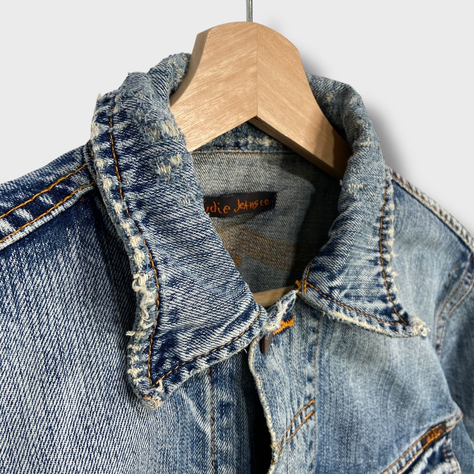 nudie jeans☆ヌーディージーンズ☆Gジャン☆ダメージ加工