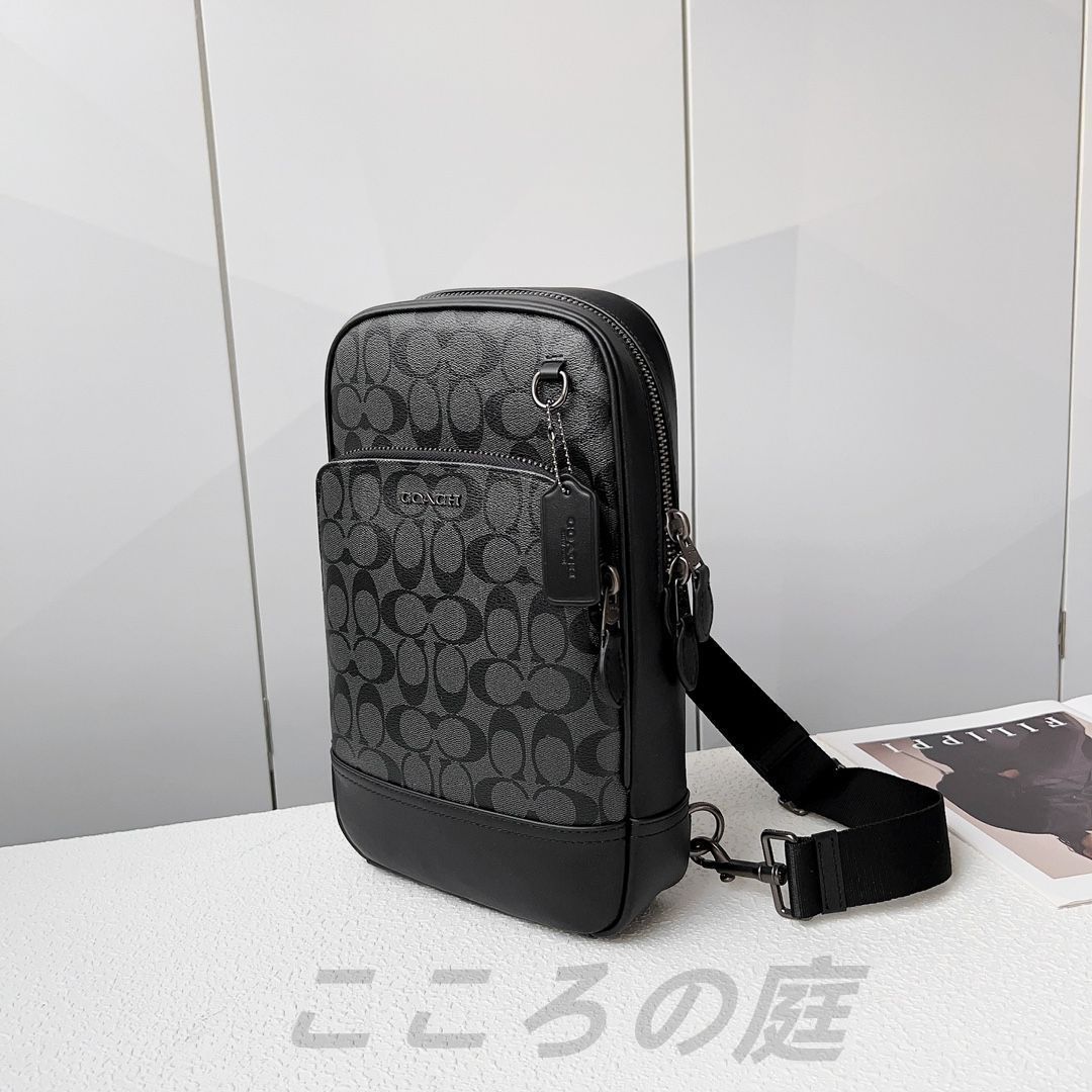 新品未使用 COACH コーチ C2932 シグネチャー PVC×レザー ワンショルダーバッグ 肩掛け 斜め掛け メンズ ブラック系 R763 女性用  大人気バッグ - メルカリ