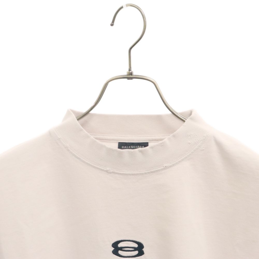 【BALENCIAGA】クロップド ユニティスポーツアイコン Tシャツ Unity Sports Icon Cropped T-shirt Large Fit in Black/white