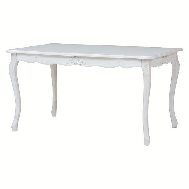 ハンプトンIIシリーズ お姫系 白家具 テーブル デスク アンティーク風