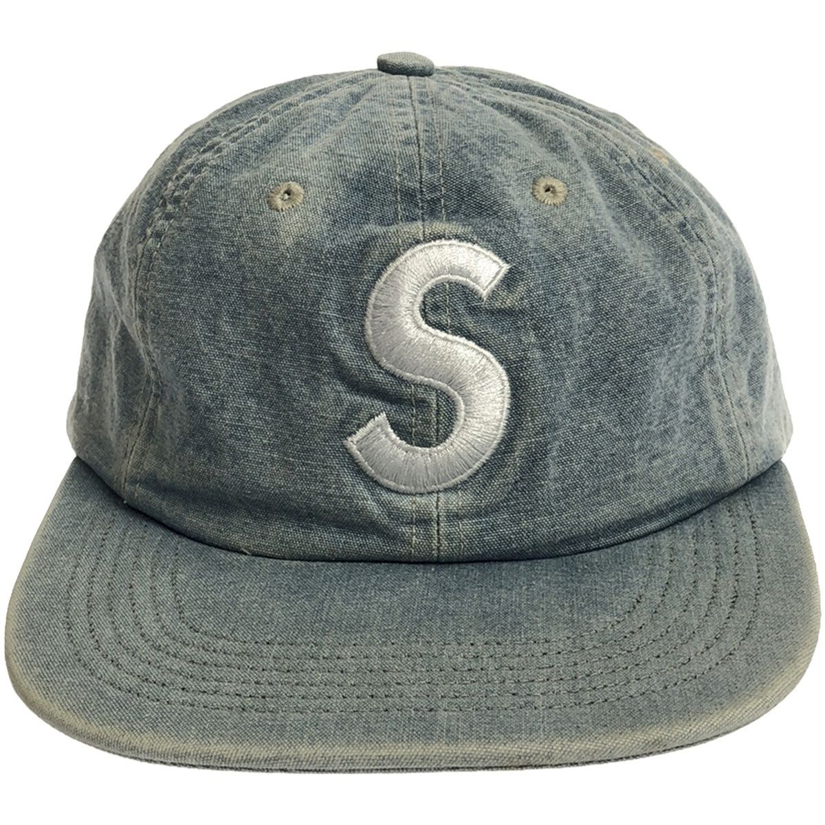 Supreme シュプリーム 18SS Washed Chambray S Logo 6-Panel Cap キャップ インディゴ F - メルカリ