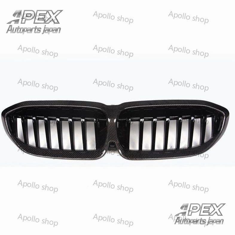 BMW 3シリーズ G20 G28 2019-2020 リアルカーボン グロスブラック グリル フロント パーツ 外装