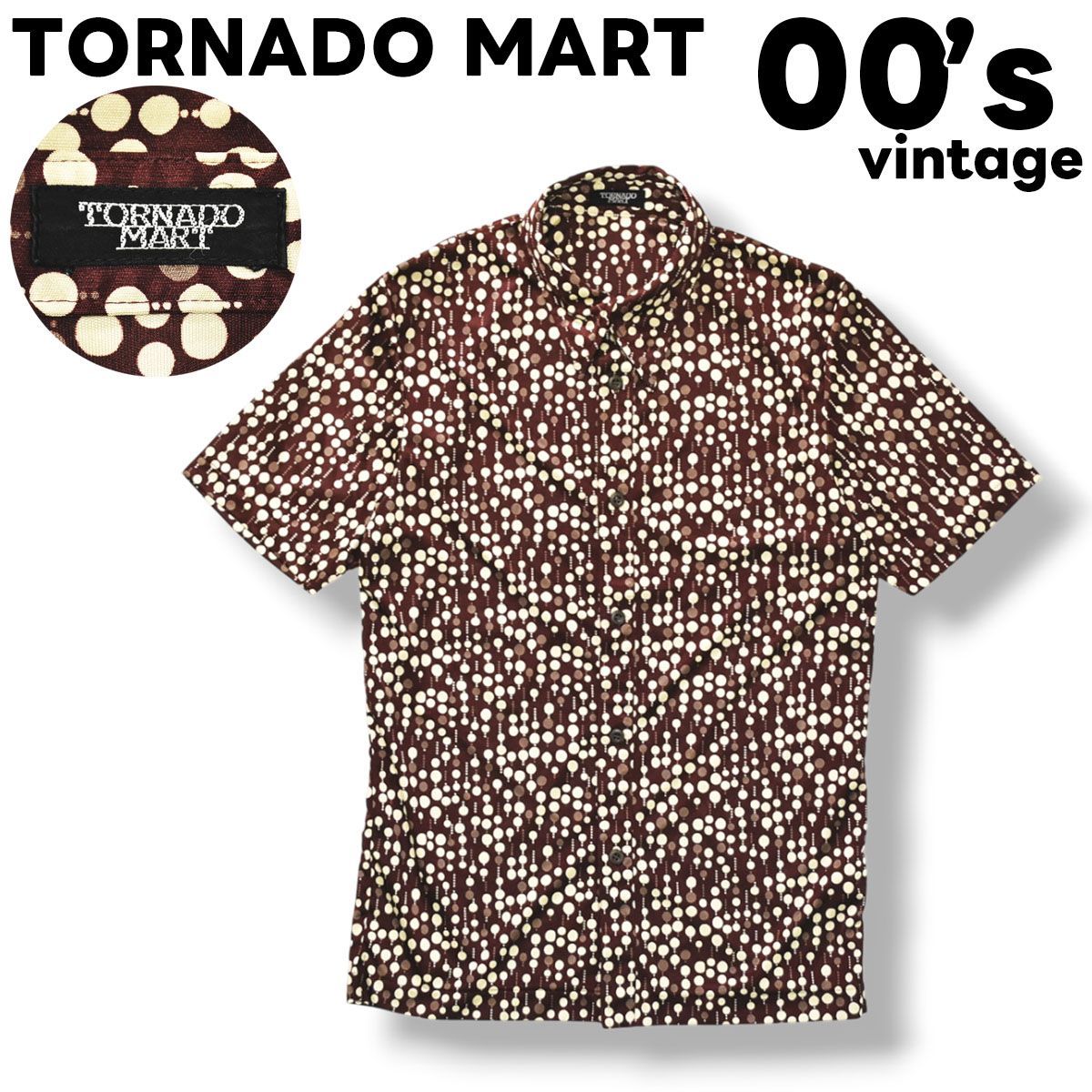 Rare] 00s archive TORNADO MART Polka Dot All-over Pattern Short 
