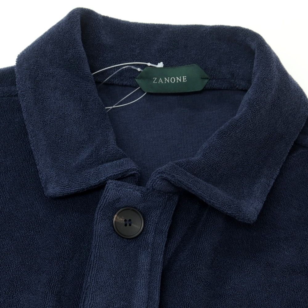新品】ザノーネ ZANONE コットン パイル ブルゾン ネイビー【サイズM