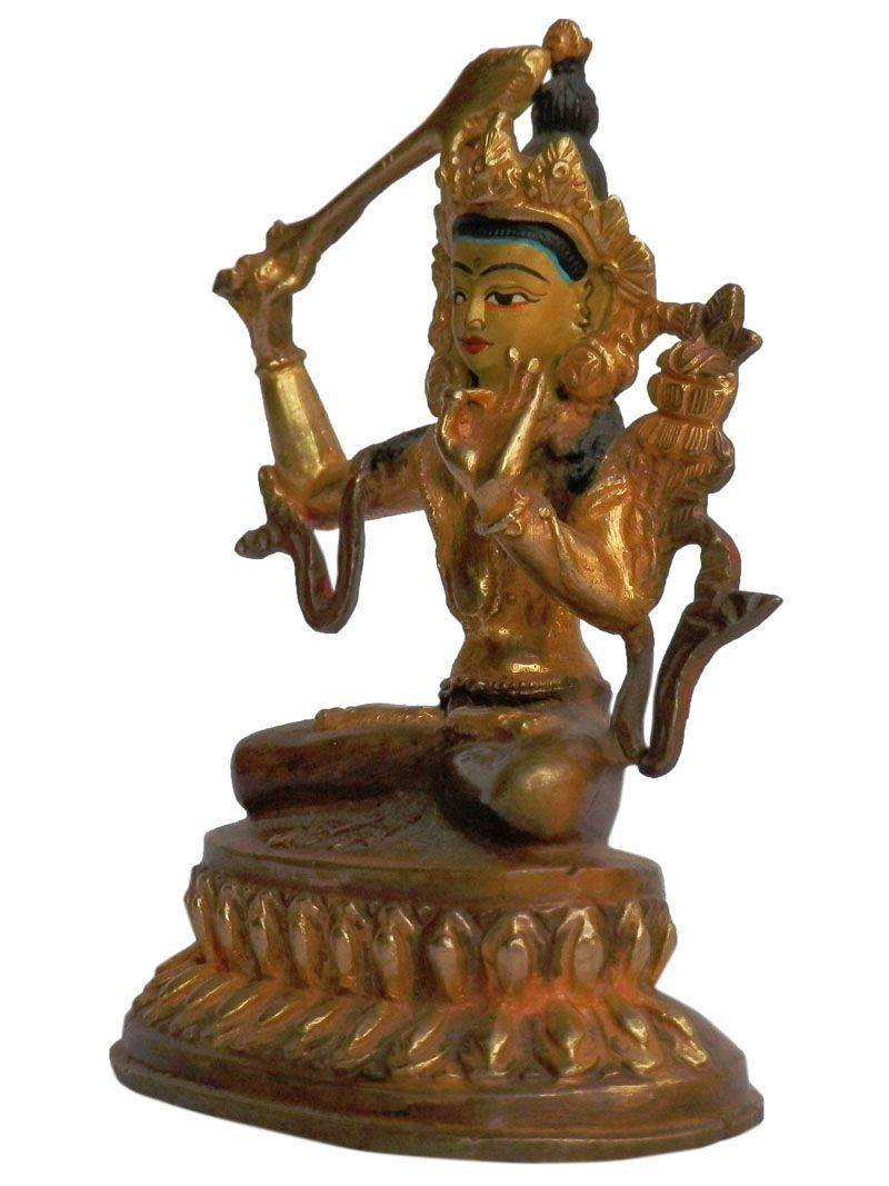 アジアン雑貨 ネパール仏像 マンジュシュリー（文殊菩薩像）40 - メルカリ