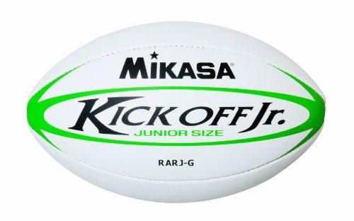 【新品・5営業日で発送】ミカサ ラグビー ジュニア KICK OFF Jr ホワイト／グリーンジュニア用 RARJ-G