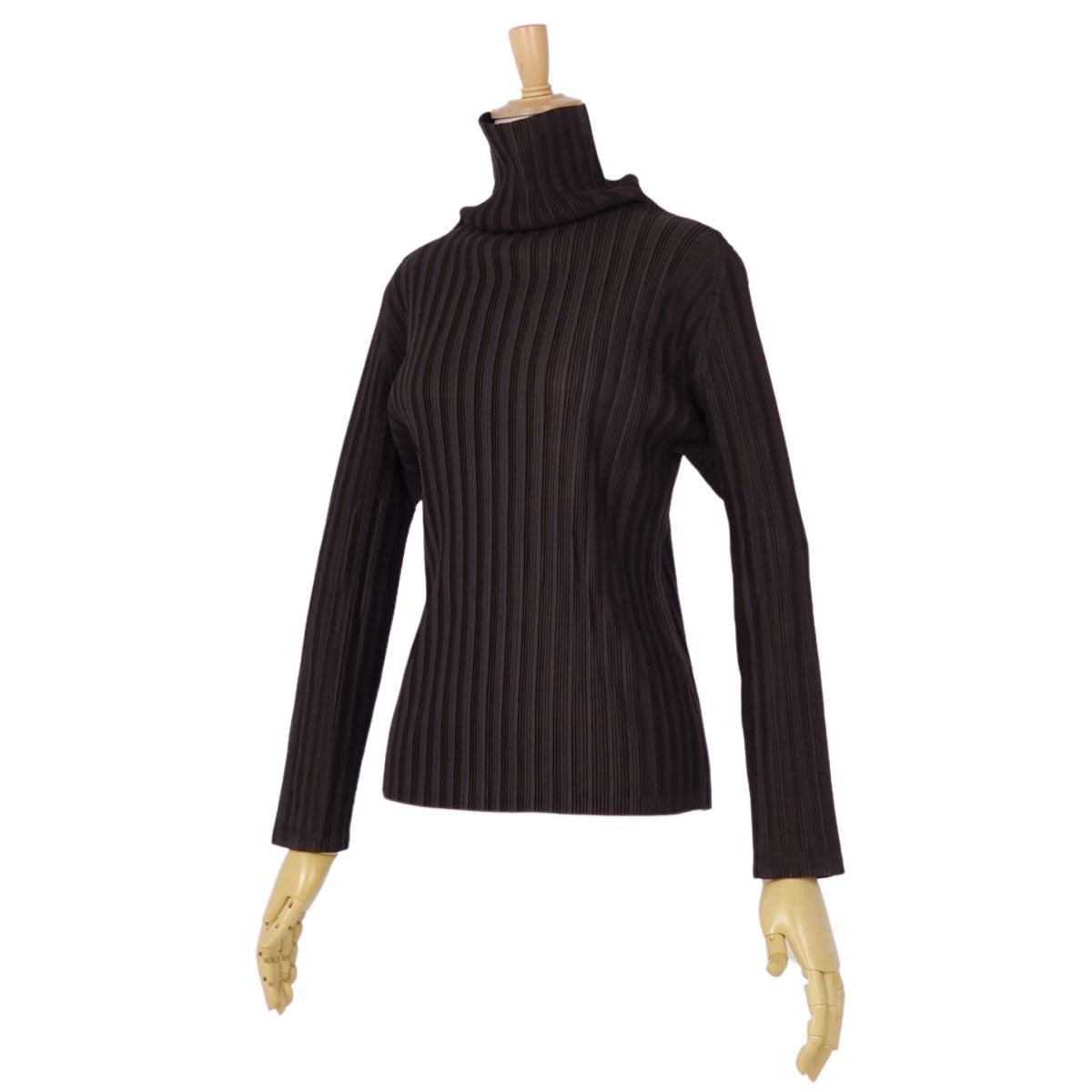 極美品 プリーツプリーズ イッセイミヤケ PLEATS PLEASE シャツ ブ 