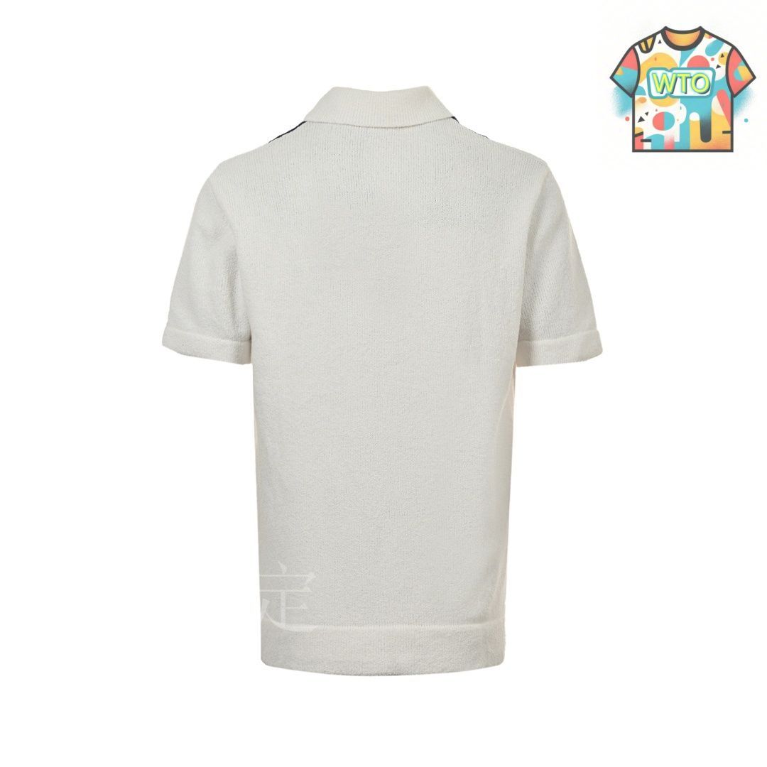 GUCCI ストライプポロシャツ ホワイト GUCCI グッチ シェリービー ポロシャツ サイズ:XL 453865