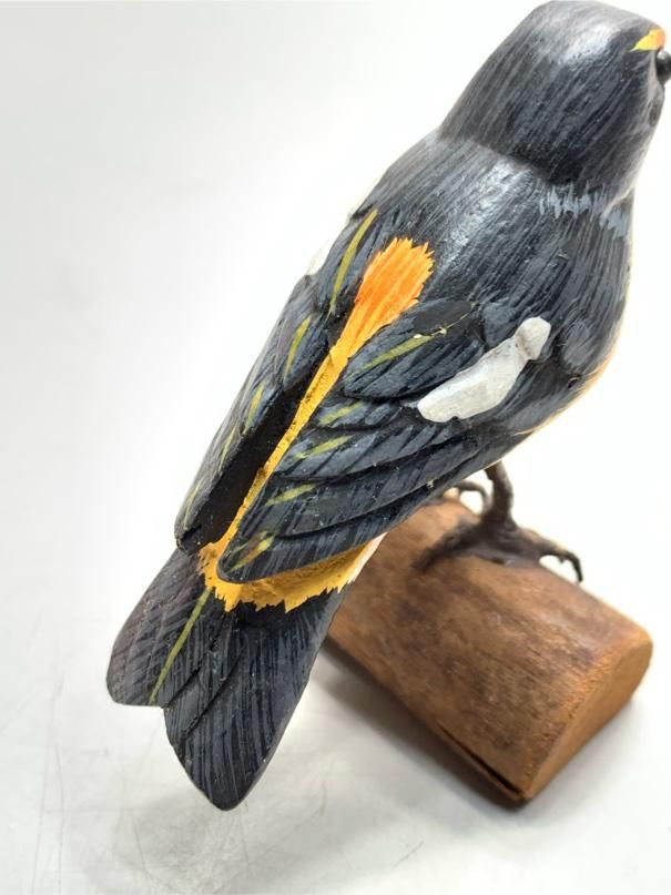 木彫バードカービング】ジョウビタキ 木彫バードカービング