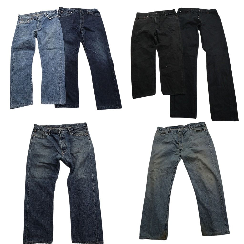 古着卸 リーバイス 品番MIX OLD デニム パンツ 6枚セット メンズ 38 |40 |42 501 615 521 505 アメカジ 古着 NA5738