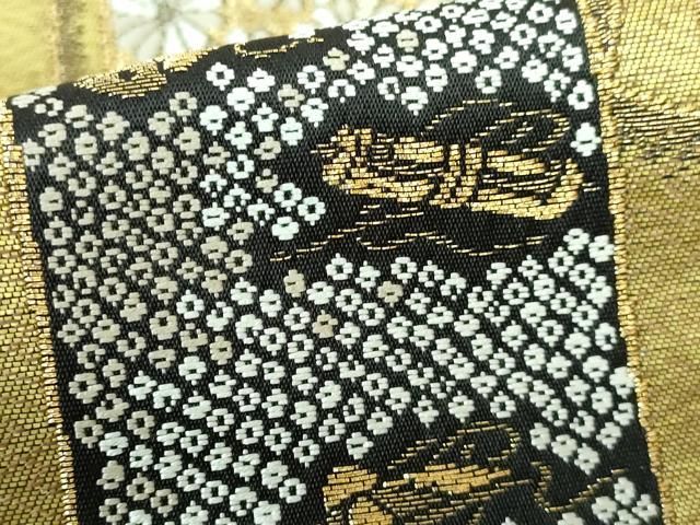 平和屋本店■極上　西陣の名門　加納幸謹　六通柄袋帯　唐織　吉祥花文　金糸　逸品　DZAA5320kh5 平和屋本店□極上 西陣の名門 加納幸謹 六通柄袋帯 唐織 吉祥花文 金糸