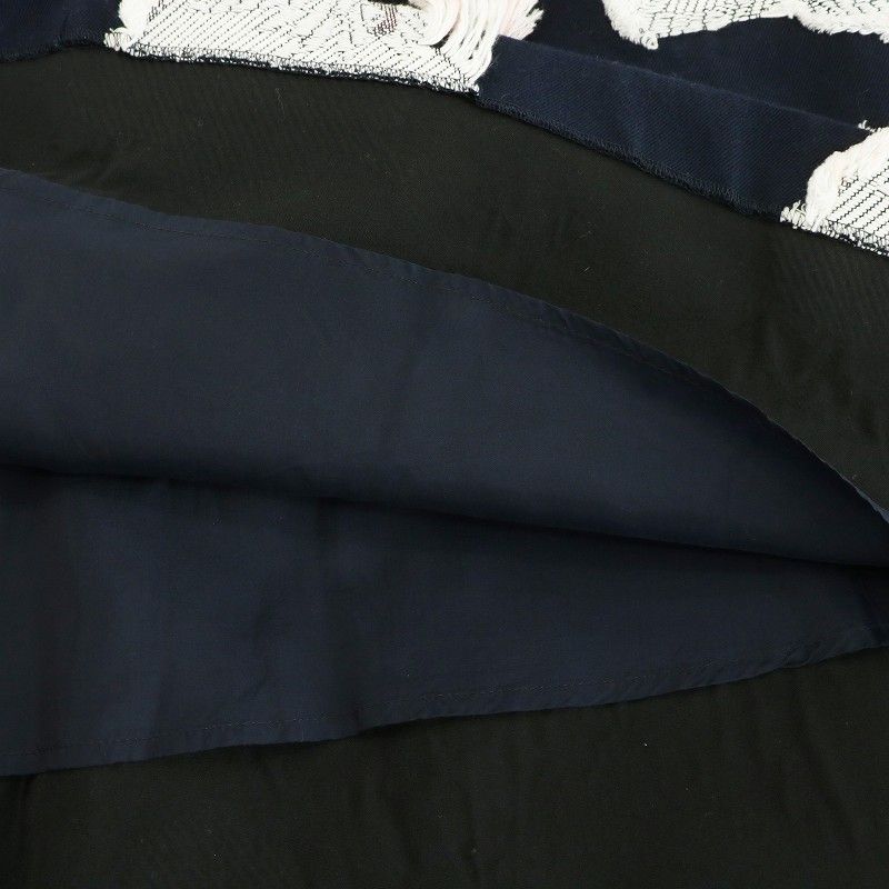 アキラナカ AKIRA NAKA フラワーカットジャガードスカート ロング  