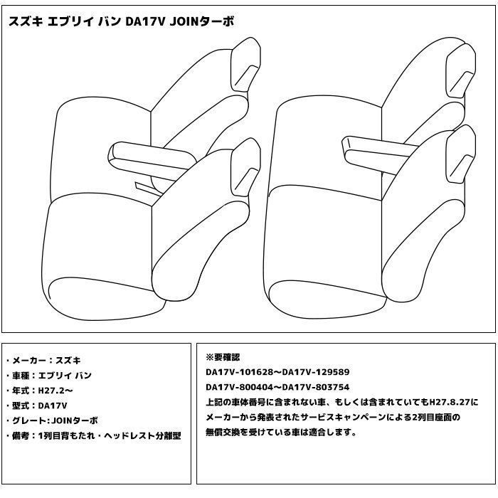 スズキ DA17W エブリイ ワゴン JP PZ PZターボ シートカバー レッド ライン ダイヤカット 一台分 内装 インテリア エブリィ エブリー  - メルカリ