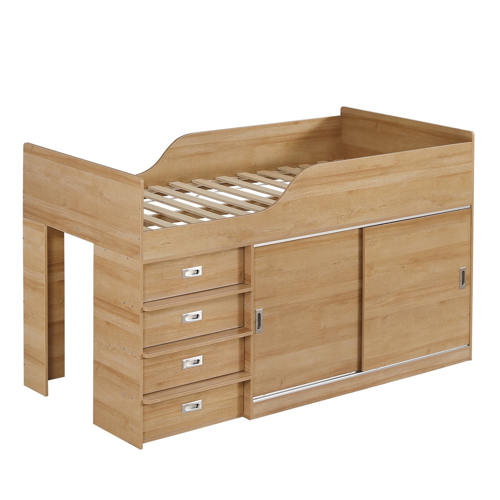 【新品】システムベッド ロフトベッド S 木製 高さ115cm Amazon｜STPZHXC ロフトベッド システムベッド 階段付き S 木製 高さ