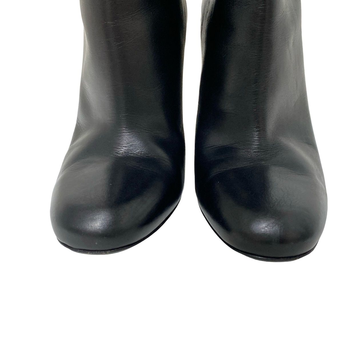 GUCCI グッチ ロングブーツ 361|2 レディース - 297199 黒×ゴールド スタッズ レザー WWW_MORNINGWALKER_COM