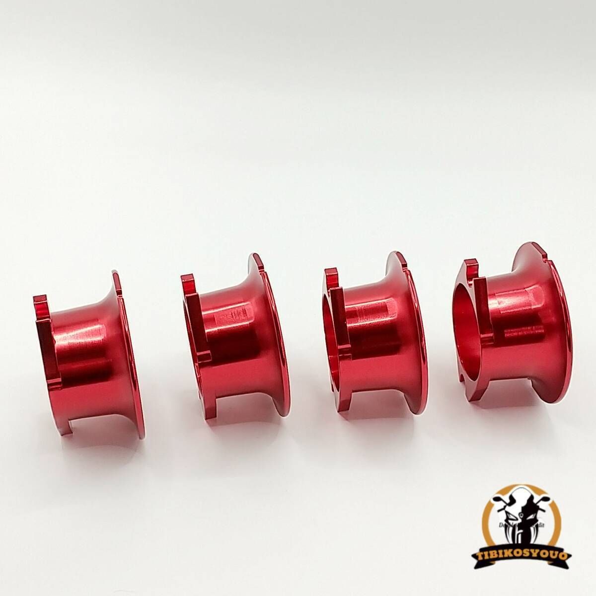 FCR　レジン (樹脂タイプ ) ファンネル　一台分　ケイヒン　レッド　赤　キャブレター 　37ｍｍ　39ｍｍ　41mm 未使用　新品 FCR タイプ アルミ ケイヒン ラージボディ用 キャブレター ファンネル
