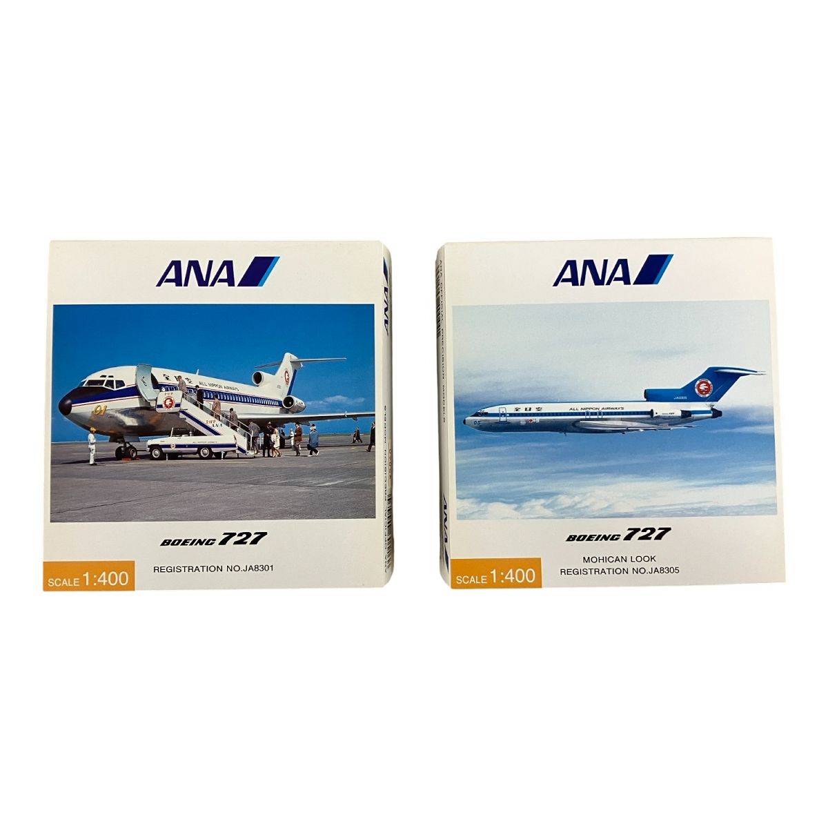全日空商事 1 400 NH40043 ボーイング B727 JA8301 727-100 JA8305 モヒカンルック NH40044 航空機 飛行機模型セット K10475657
