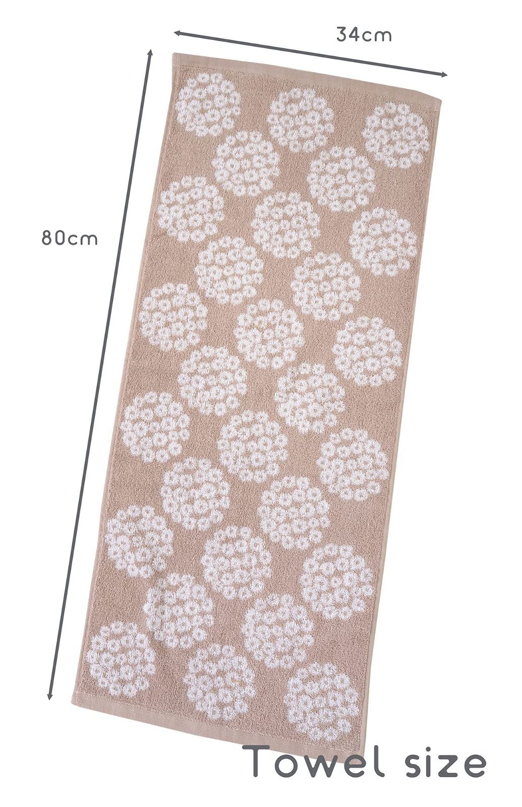 aONZG 309 2 BE セット 中厚 標準 タイプ 北欧調のジャガードモチーフ 34 80㎝ ベージュ イッピー 甘撚りパイル フェイスタオル ピエニ pieni オンネラ Onnela Kosugizen