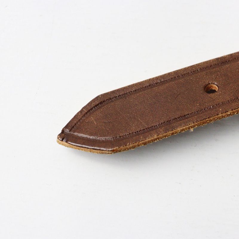 英国製 エムエイチエル マーガレットハウエル MHL レザーナローベルト