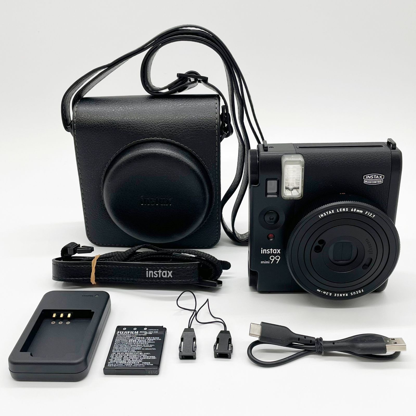 ほぼ FUJIFILM フジフイルム インスタントカメラ instax mini 99 チェキ ブラック