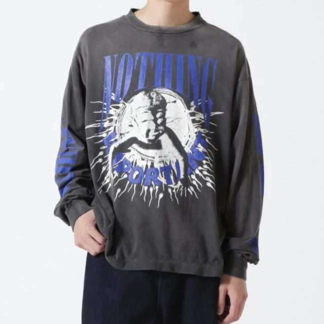 SAINT MICHAEL セントマイケル 24AW 日本製 KK_LS TEE / NOTHING