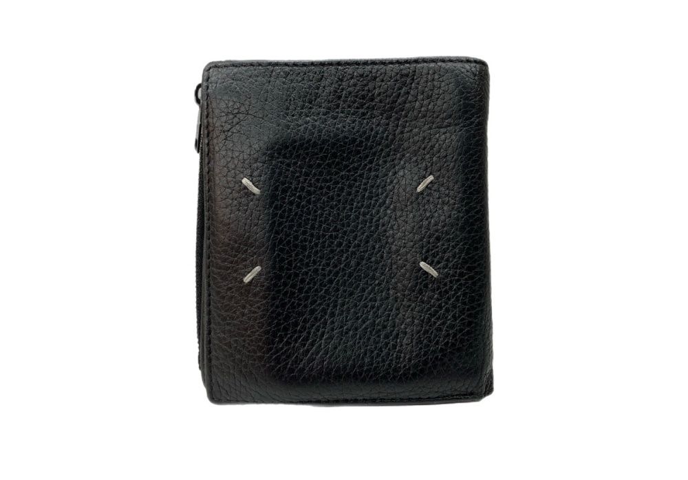 メゾンマルジェラ Maison Margiela BIFOLD WALLET 二つ折り財布 4ステッチ コンパクト ウォレット カード コイン ケース 黒 S35U10437 財布 ケース メンズ財布 ロゴ ブラック 104W-18
