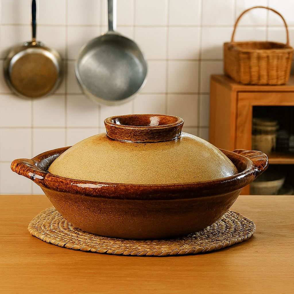 滋賀県 信楽焼 土鍋 9号 3～5人用 直火 陶器 キッチン 調理器具 料亭 旅館 和食器 業務