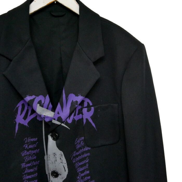 RAF SIMONS ラフシモンズ 国内正規 22SS OVERSIZED SCHOOL UNIFORM BLAZER RESILENCER  オーバーサイズドスクールブレザー グラフィック テーラードジャケット 221-544 BLACK 黒 S - メルカリ