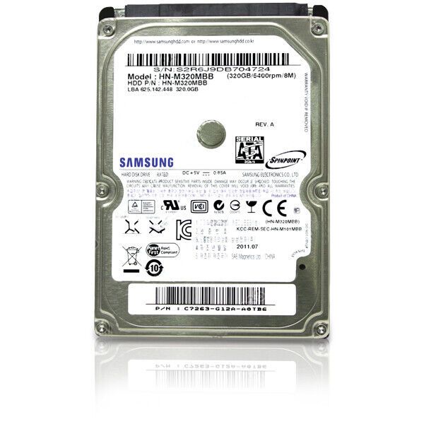 Samsung SpinPoint M8 320GB Internal 5400 RPM 2.5 HN-M320MBB ST320LM001