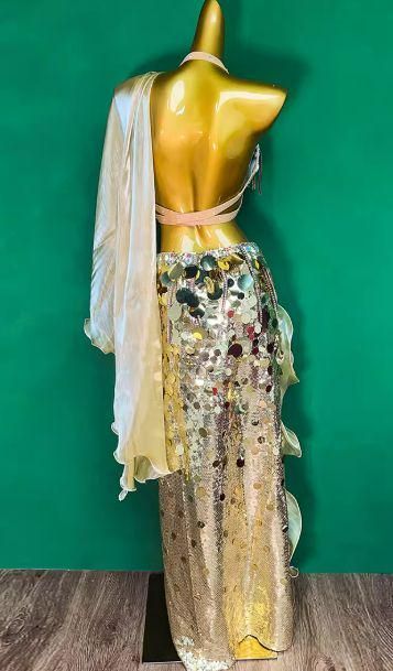 ベリーダンス オリエンタル衣装 インナー付 ゴールド オーダーメイド