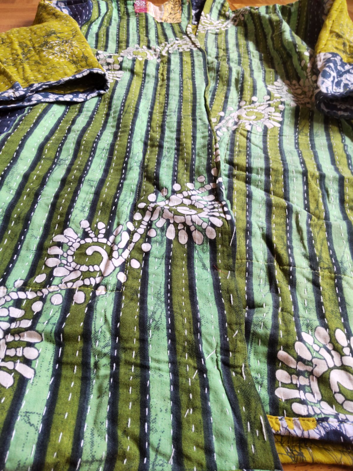 【お値下げ】グドゥリー　カンタキルト　ラリーキルト　ジャケット　ヴィンテージ GK128 グドゥリー ジャケット ラリーキルト カンタ刺繍 刺し子 手刺繍