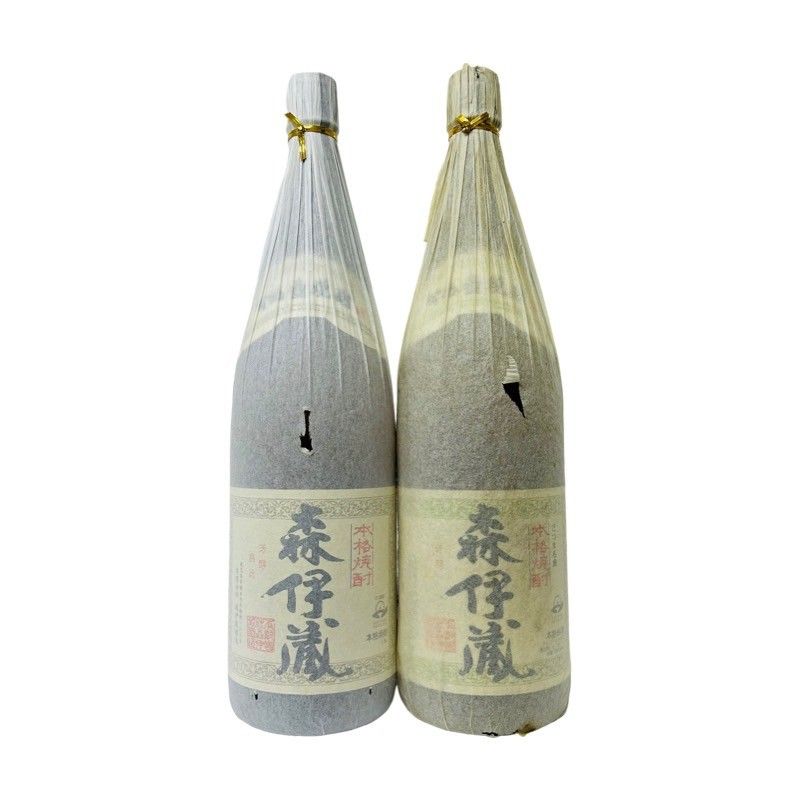 焼酎 森伊蔵酒造 森伊蔵 まとめ売り2本 1800ml 25度 最新ラベル×●4つ 森伊蔵酒造 芋焼酎 破け・シミ・ヤケ有 【未開栓】 42406K162