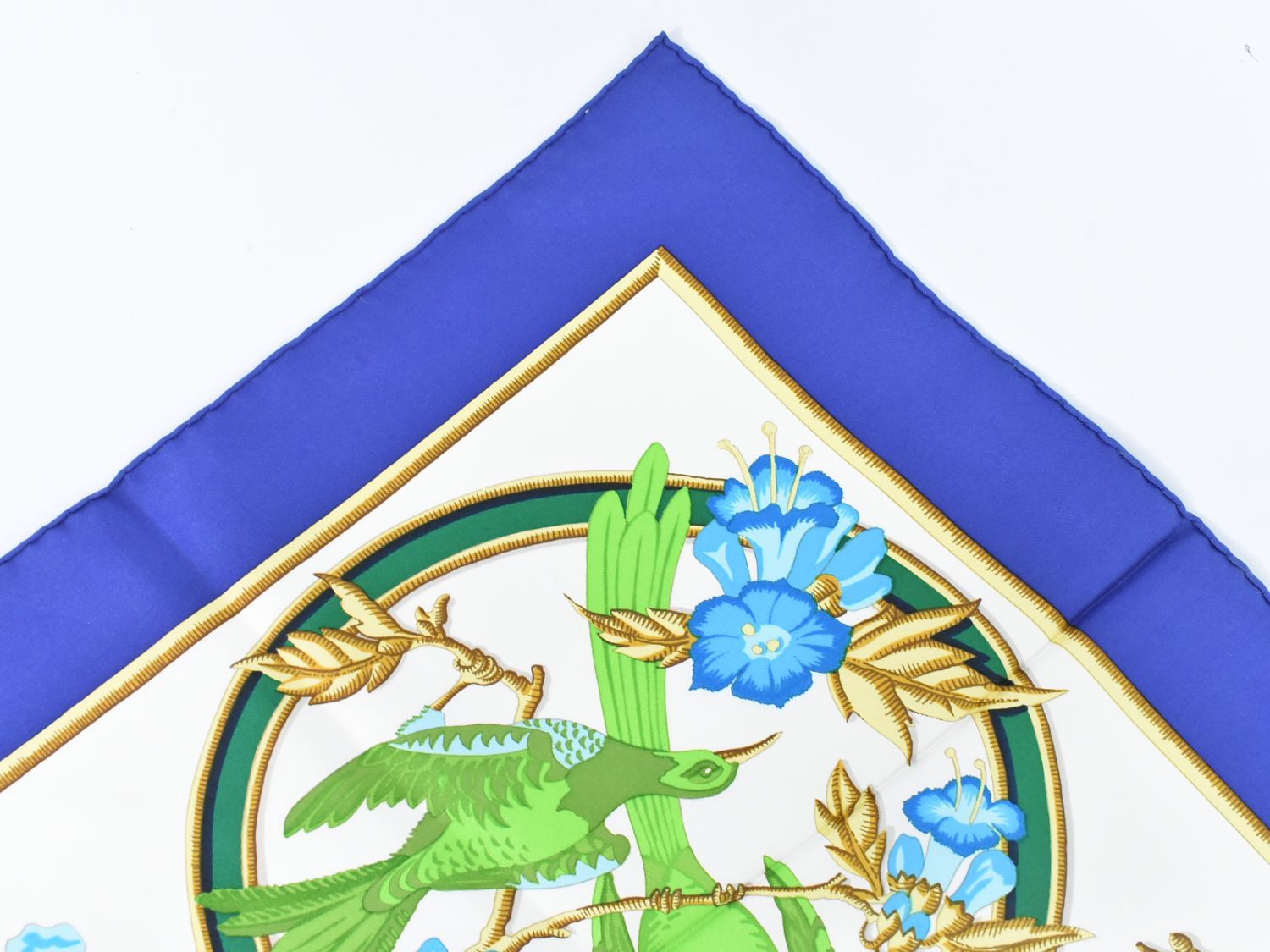 本物 エルメス HERMES スカーフカレ カレ90 Caraibes カリブ 推定  