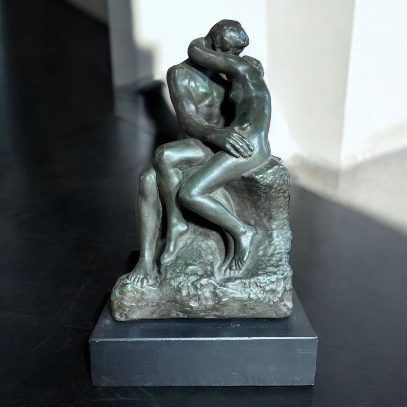 ロダン 愛の彫刻 KISS 接吻 ブロンズ青铜 ロダン刻印あり 高さ約26cm ロダン 愛の彫刻 KISS 接吻 ブロンズ青铜 ロダン刻印あり 高さ約26cm