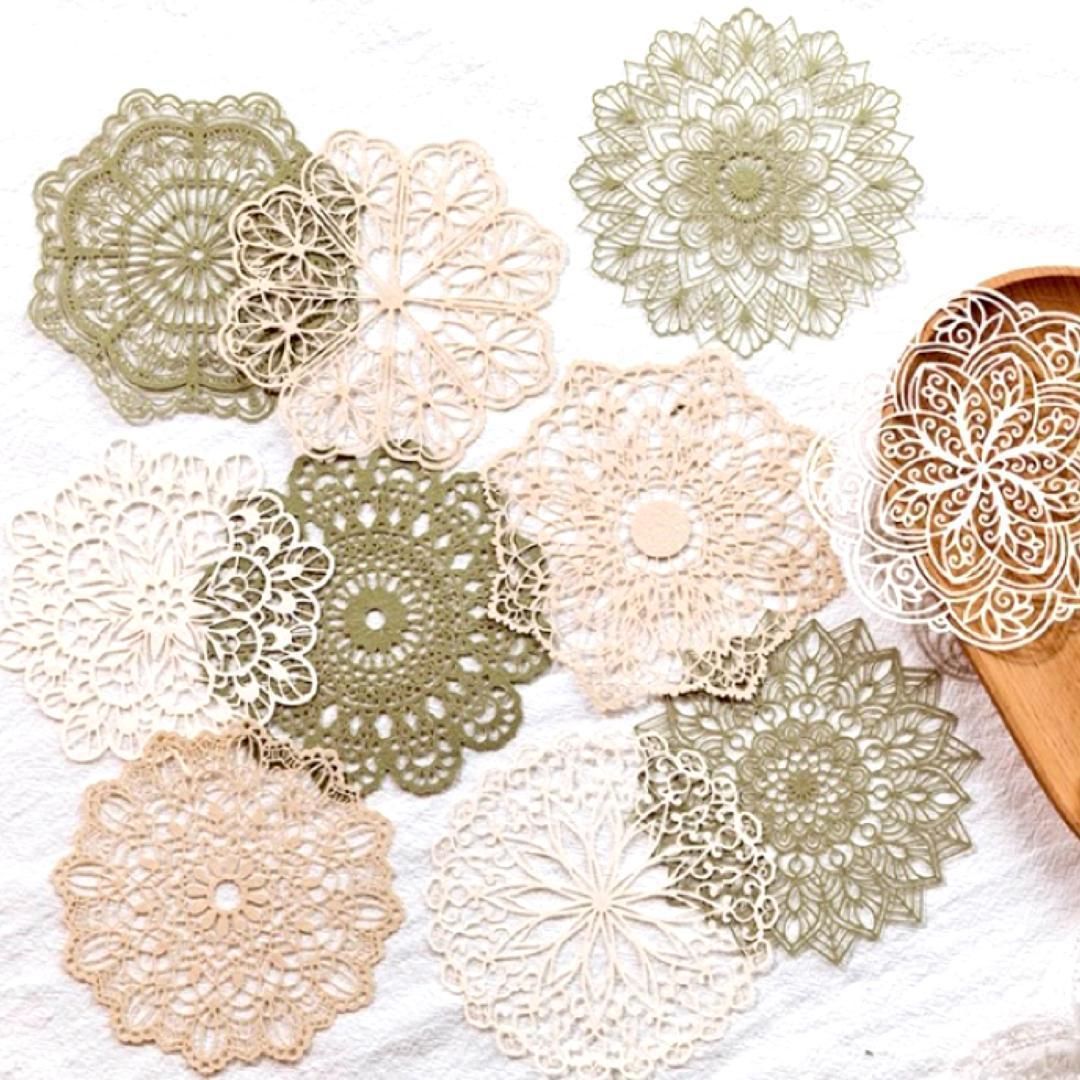 レースペーパー コラージュ素材 蝶 アンティーク ジャンクジャーナル