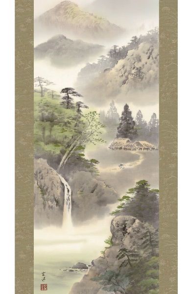 種類9：秋・紅葉錦衣/尺三 掛軸 山水画 【四季山水】 近藤玄洋 H30B4