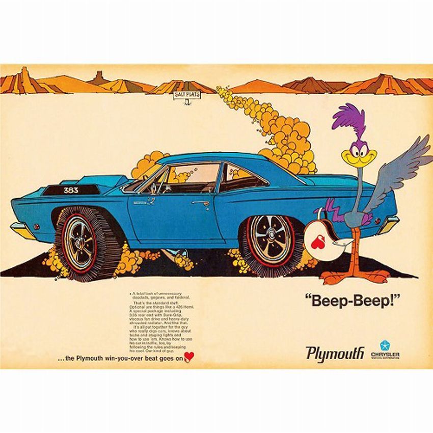 ポスター ロードランナー プリムス Plymouth Road Runner Poster 20×14inch - メルカリ