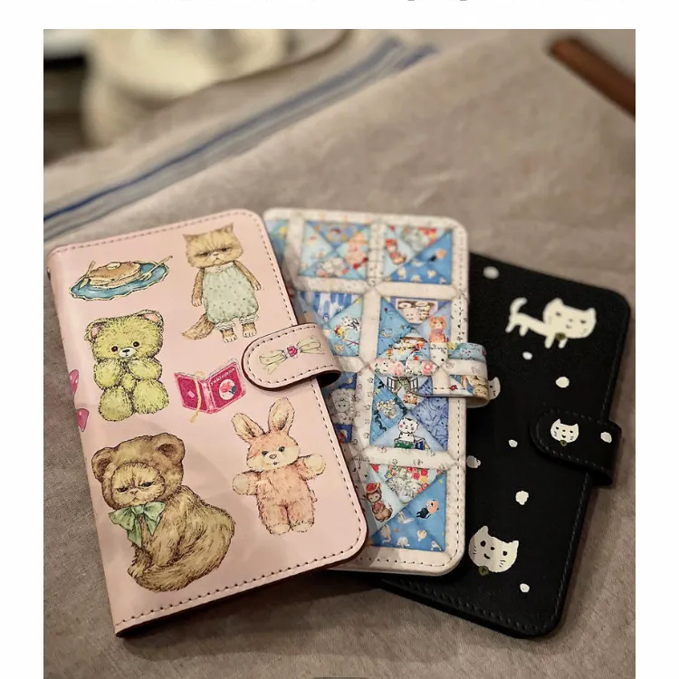 新品】yukiemon ユキエモン テキスタイル スマホ手帳 ねこあつめ