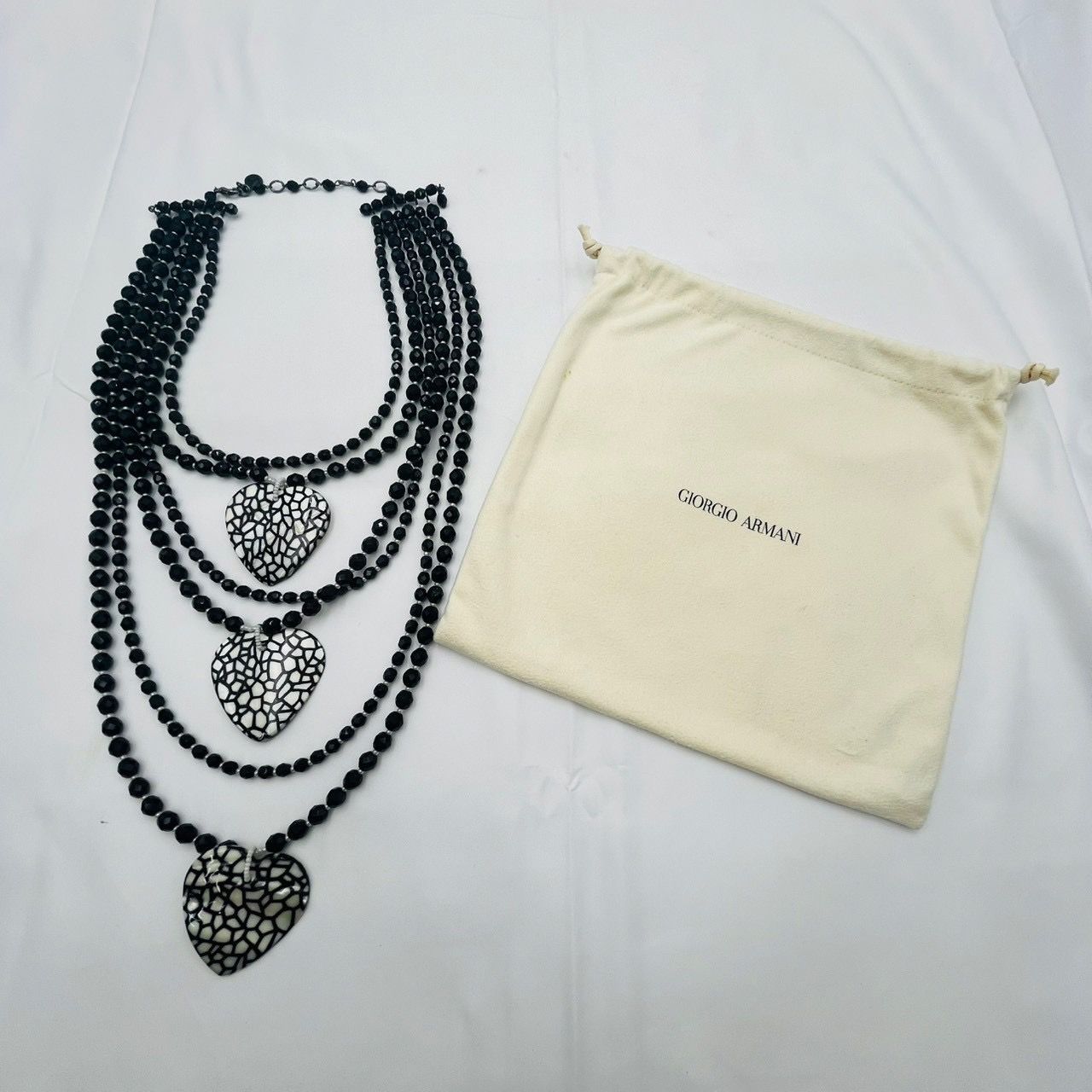 ❗️✨高級感✨❗️】✨GIORGIO ARMANI✨ 豪華4連ビーズネックレス 